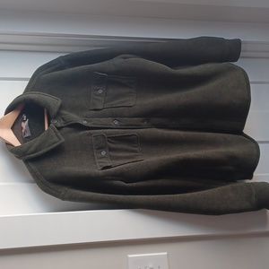 Sherpa Lined Fleece Shirt Jacket- XL